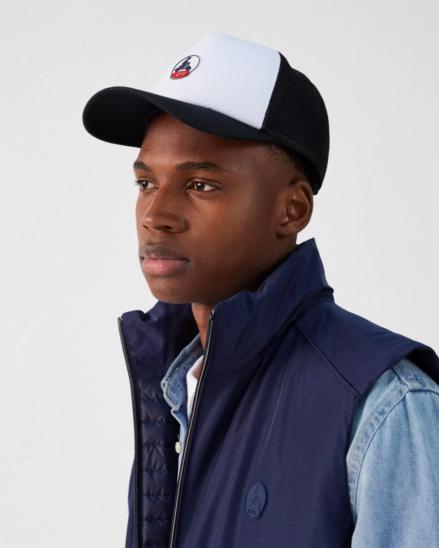 JOTT Casquette bicolore à filet Noir/Blanc/Noir Sail 2.0 Fashion