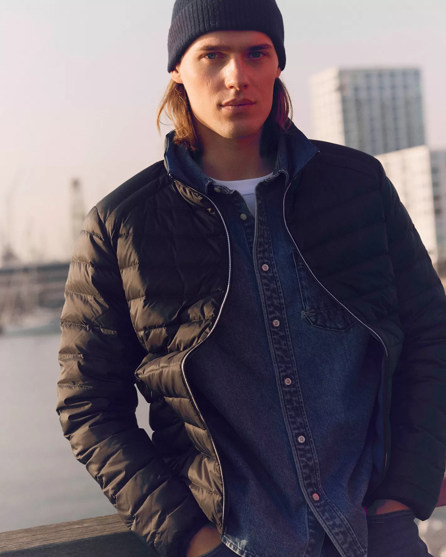 JOTT Doudoune légère avec détails en denim Flight MNW x DENHAM NOIR Shop