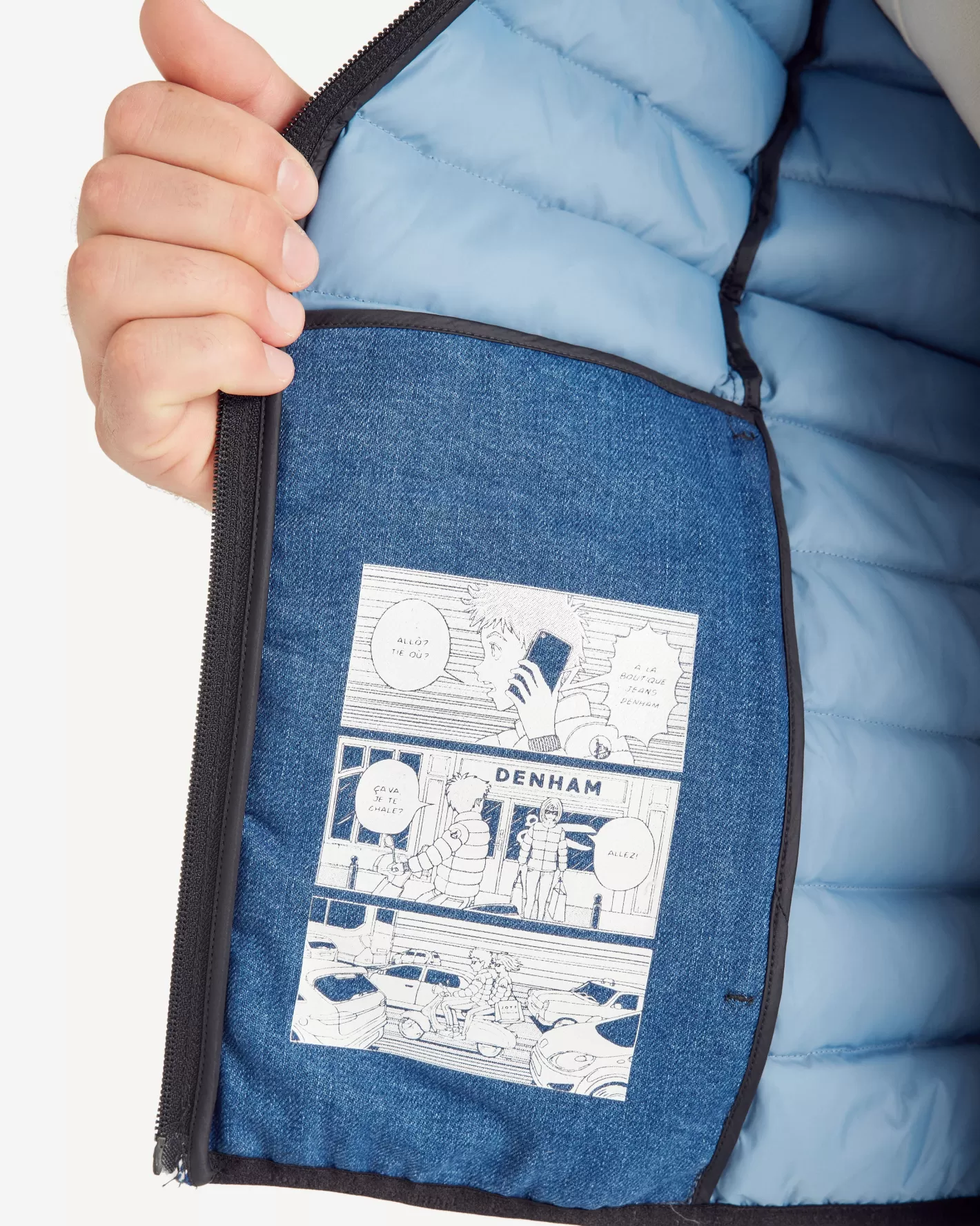 JOTT Doudoune légère avec détails en denim Flight MNW x DENHAM NOIR Shop