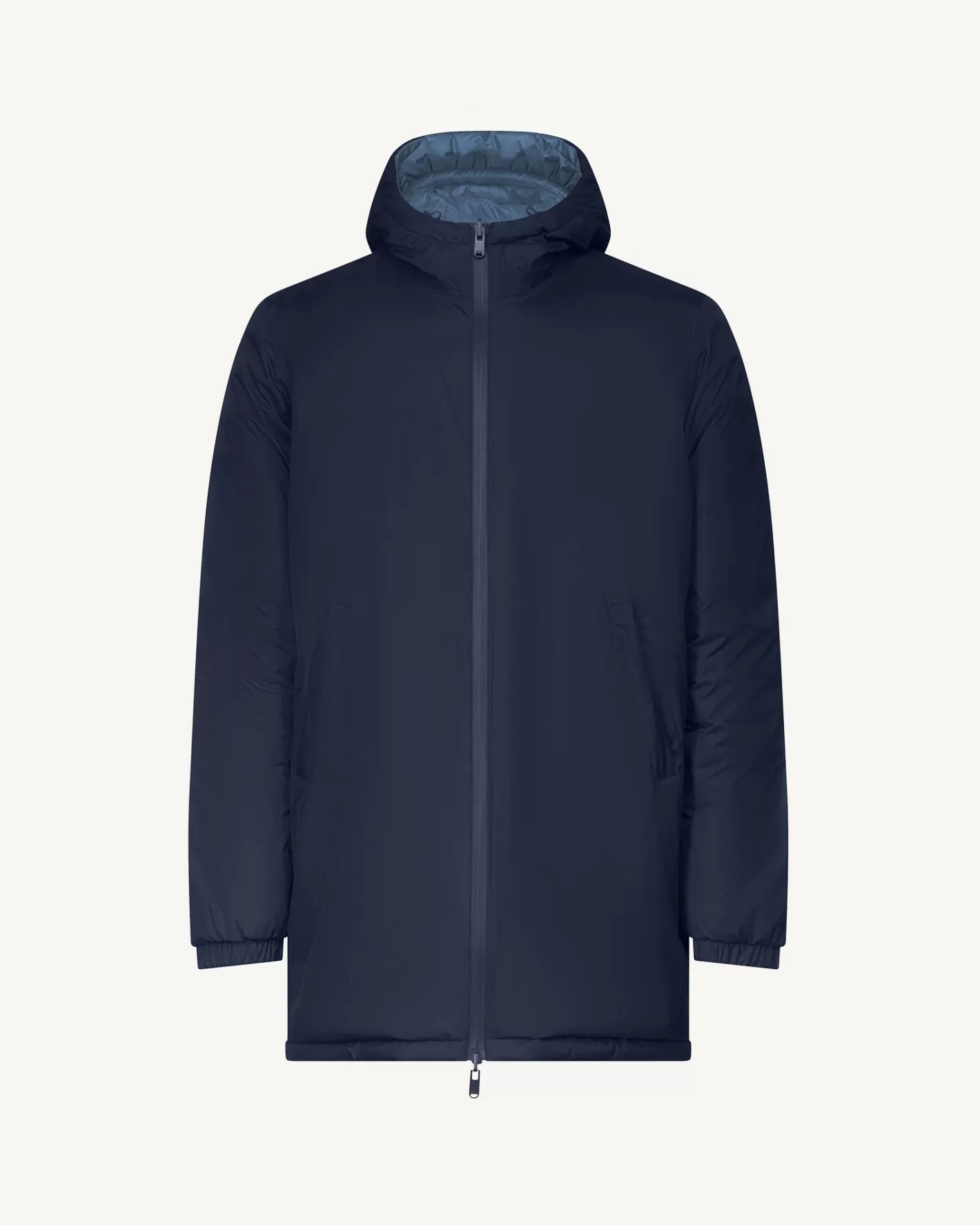 JOTT Doudoune longue réversible à capuche Marine/Bleu délavé Amsterdam 2.0 Cheap