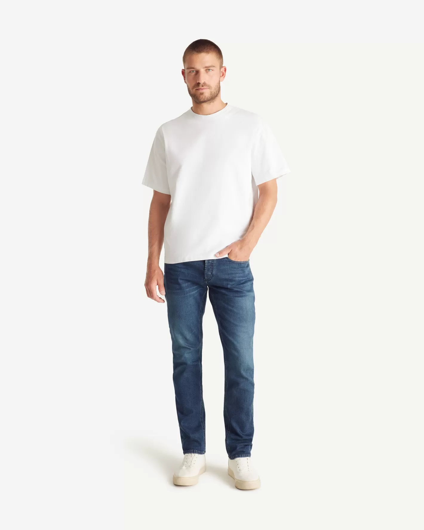 JOTT Jean homme coupe slim Bleu moyen Razor x DENHAM AJEANSBLEUMOYEN Cheap