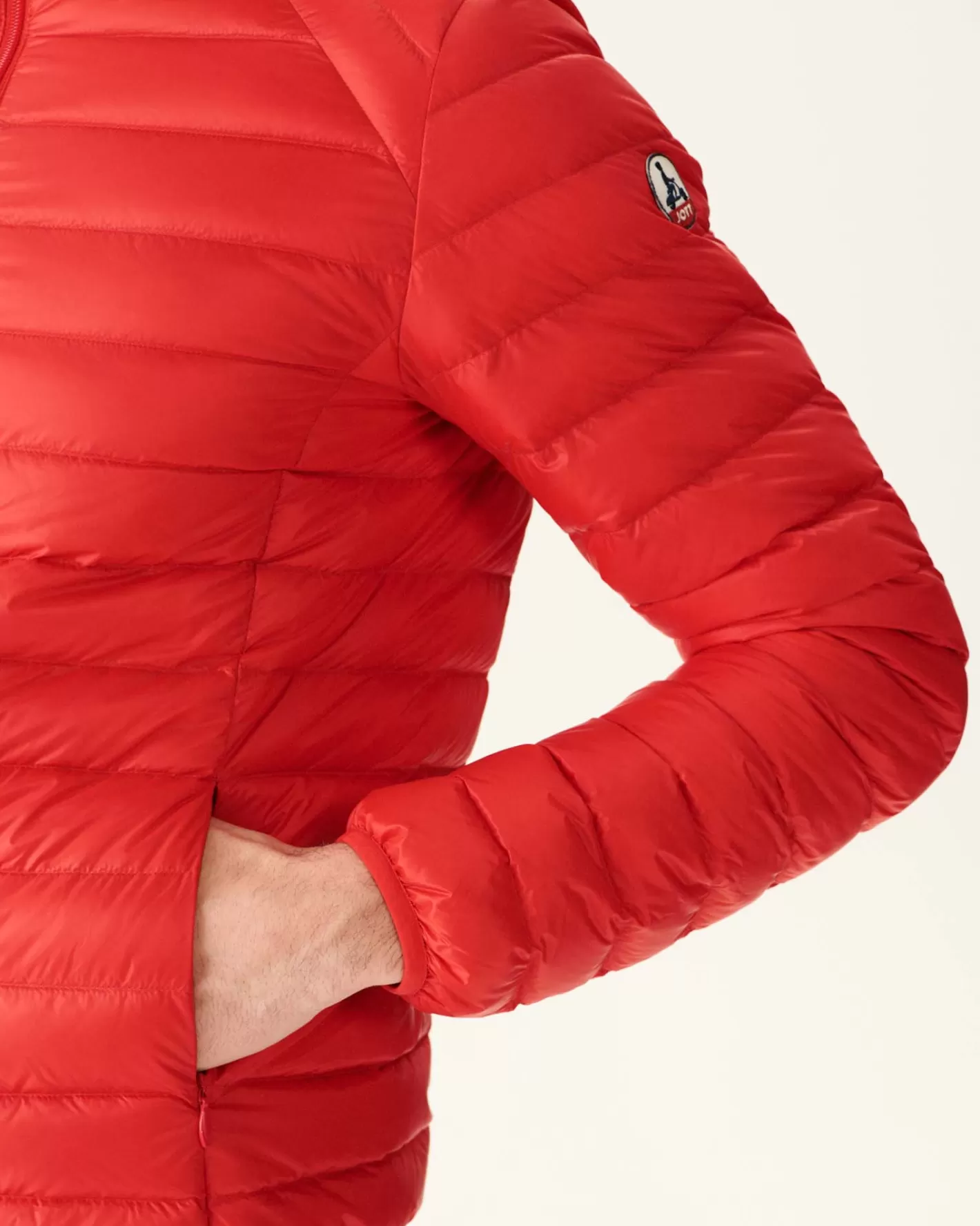 light_hooded_down_jacket_bright_red_nico_3.webp JOTT Light hooded down jacket Bright red Nico ROUGEVIF Clearance